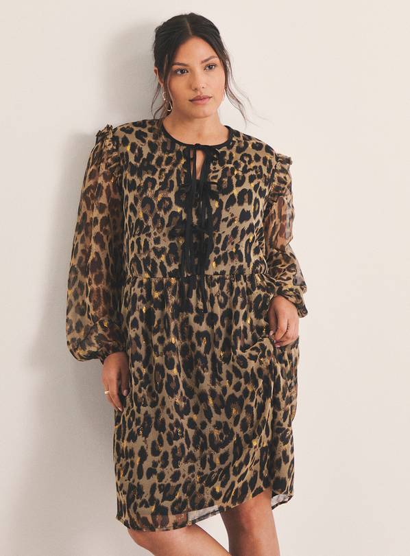 SIMPLY BE Bow Georgette Skater Dress 18